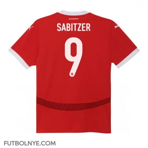 Camiseta Austria Marcel Sabitzer #9 Primera Equipación Eurocopa 2024 manga corta